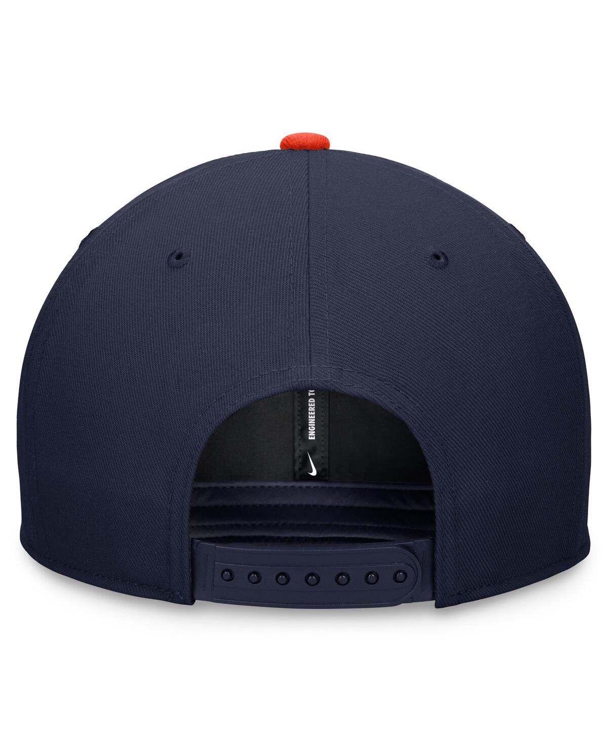 Shop Nike Men's  Navy, Orange Houston Astros Evergreen Two-tone Snapback Hat In Navy,orange