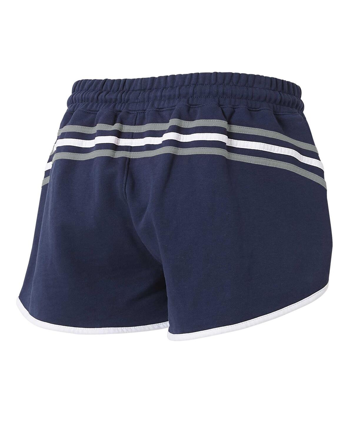 Shop Wear By Erin Andrews Women's  Navy Dallas Cowboys Hem Shorts