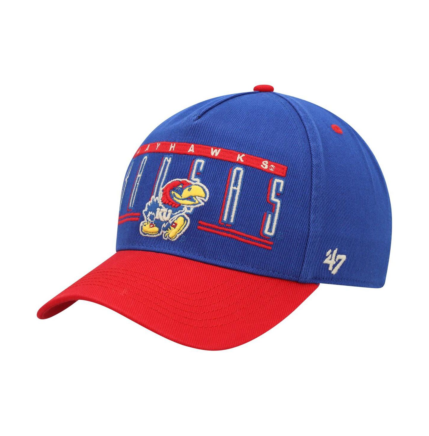 Мужская кепка '47 Brand Royal Kansas Jayhawks Double Header Hitch Adjustable Hat — фото 1
