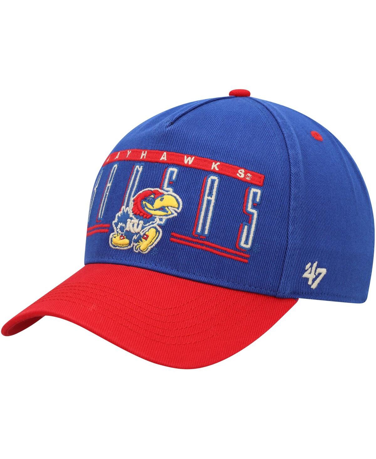 47 Brand Men's ' Royal Kansas Jayhawks Double Header Hitch Adjustable Hat
