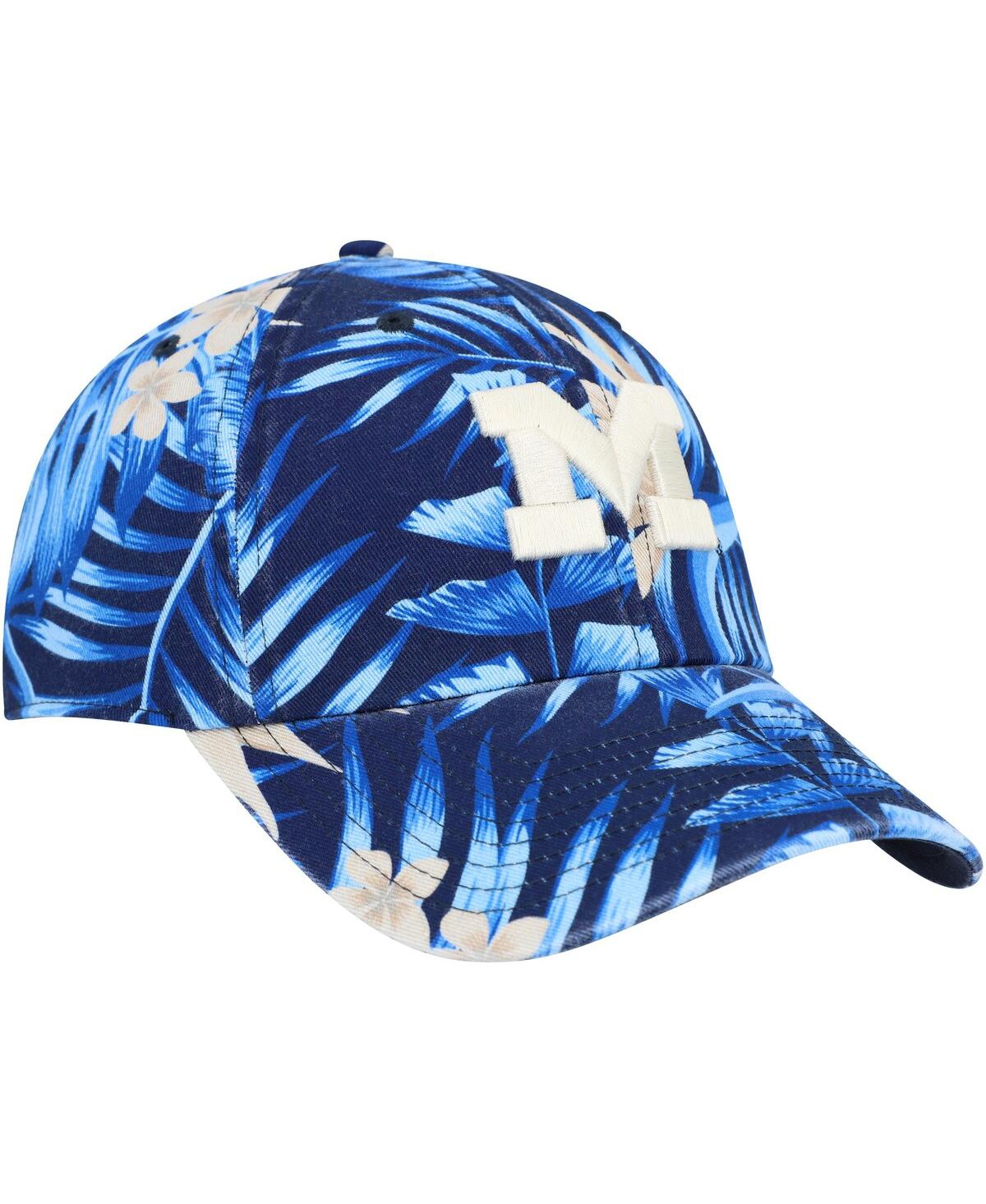 47 Brand Men's ' Navy Michigan Wolverines Tropicalia Clean Up Adjustable Hat In Navy
