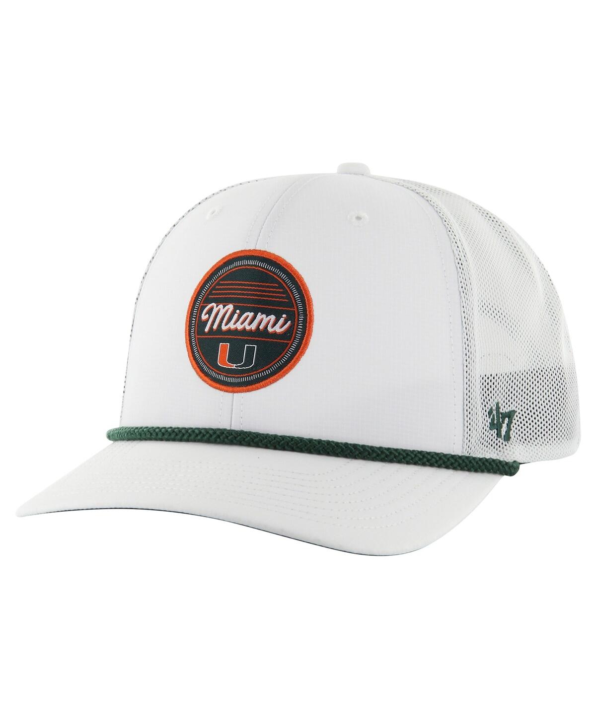 47 Brand Men's ' White Miami Hurricanes Fairway Trucker Adjustable Hat