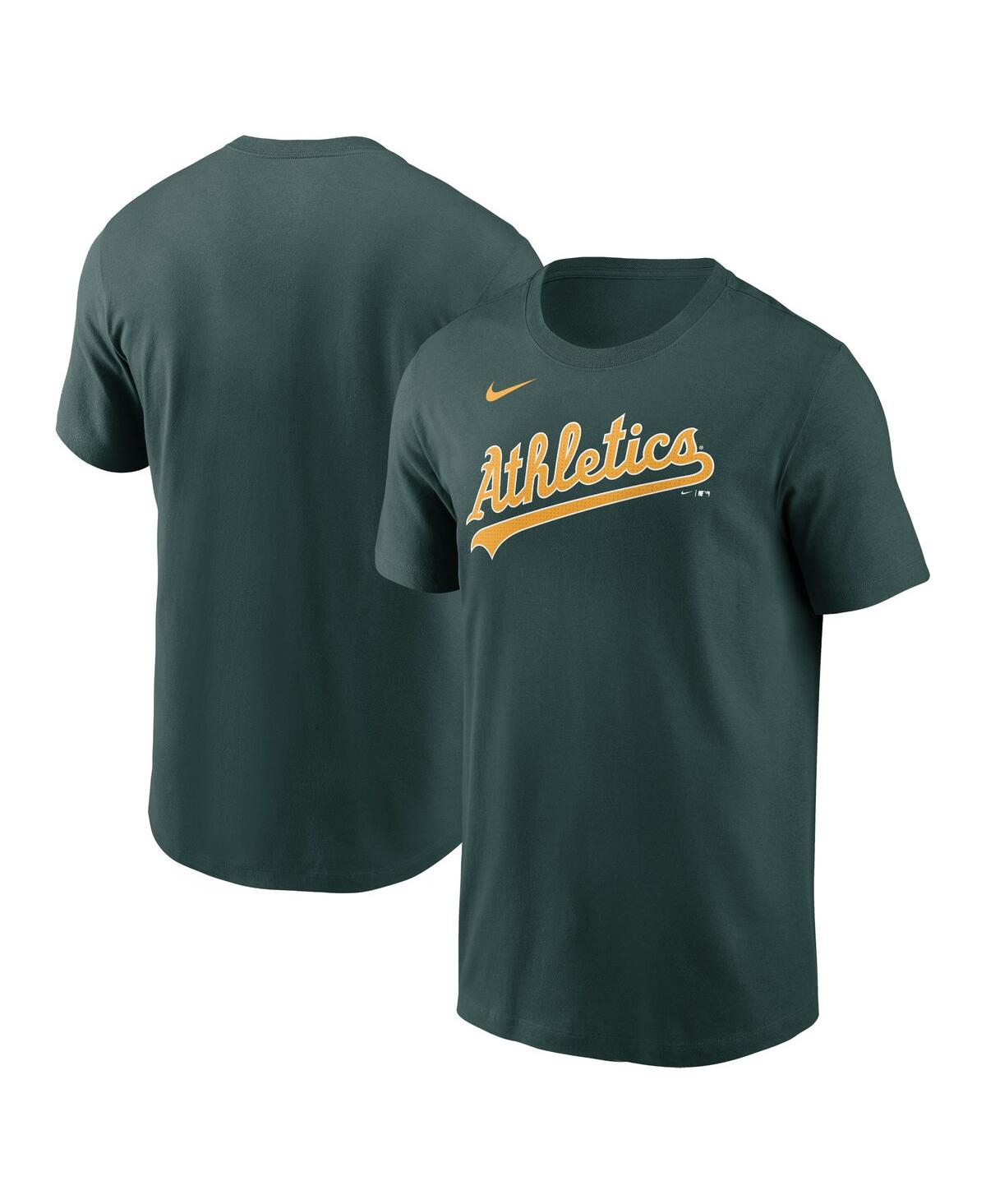 Nike Men's  Green Oakland Athletics Fuse Wordmark T-shirt
