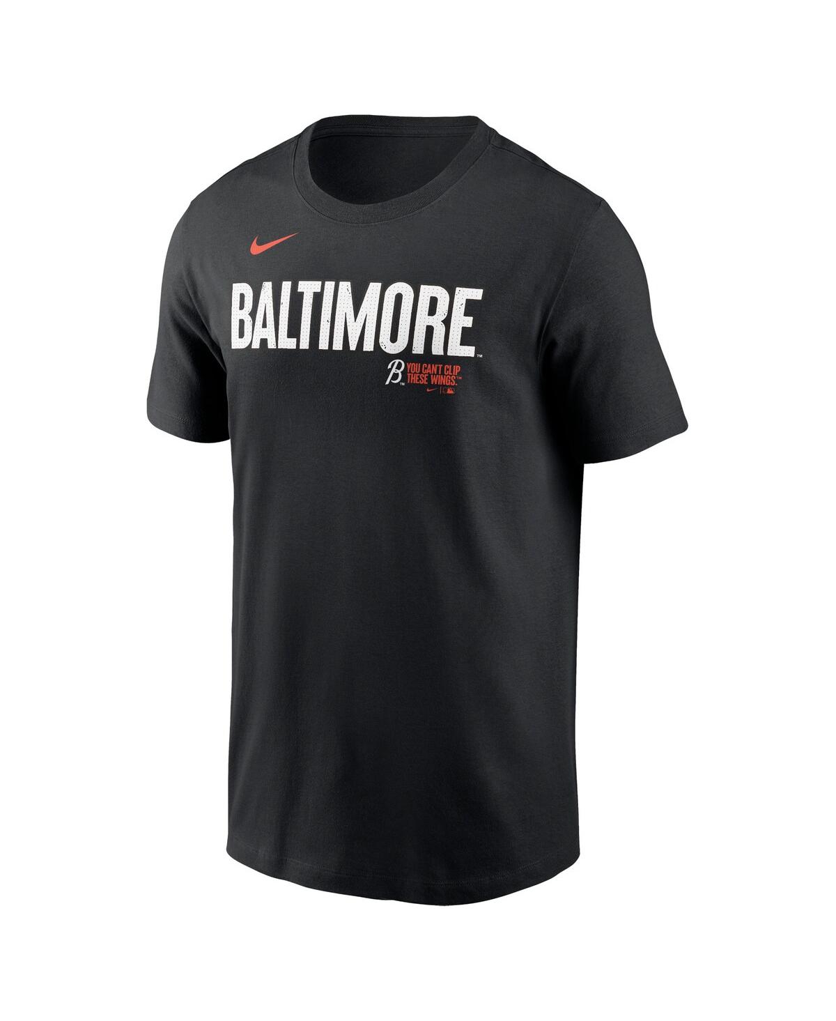 Nike Black Baltimore Orioles City Connect Wordmark T-shirt In Black