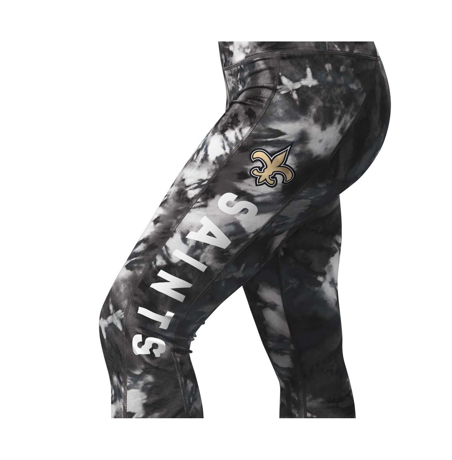 Женские леггинсы MSX by Michael Strahan Black New Orleans Saints Aubrey Tie-Dye — фото 2