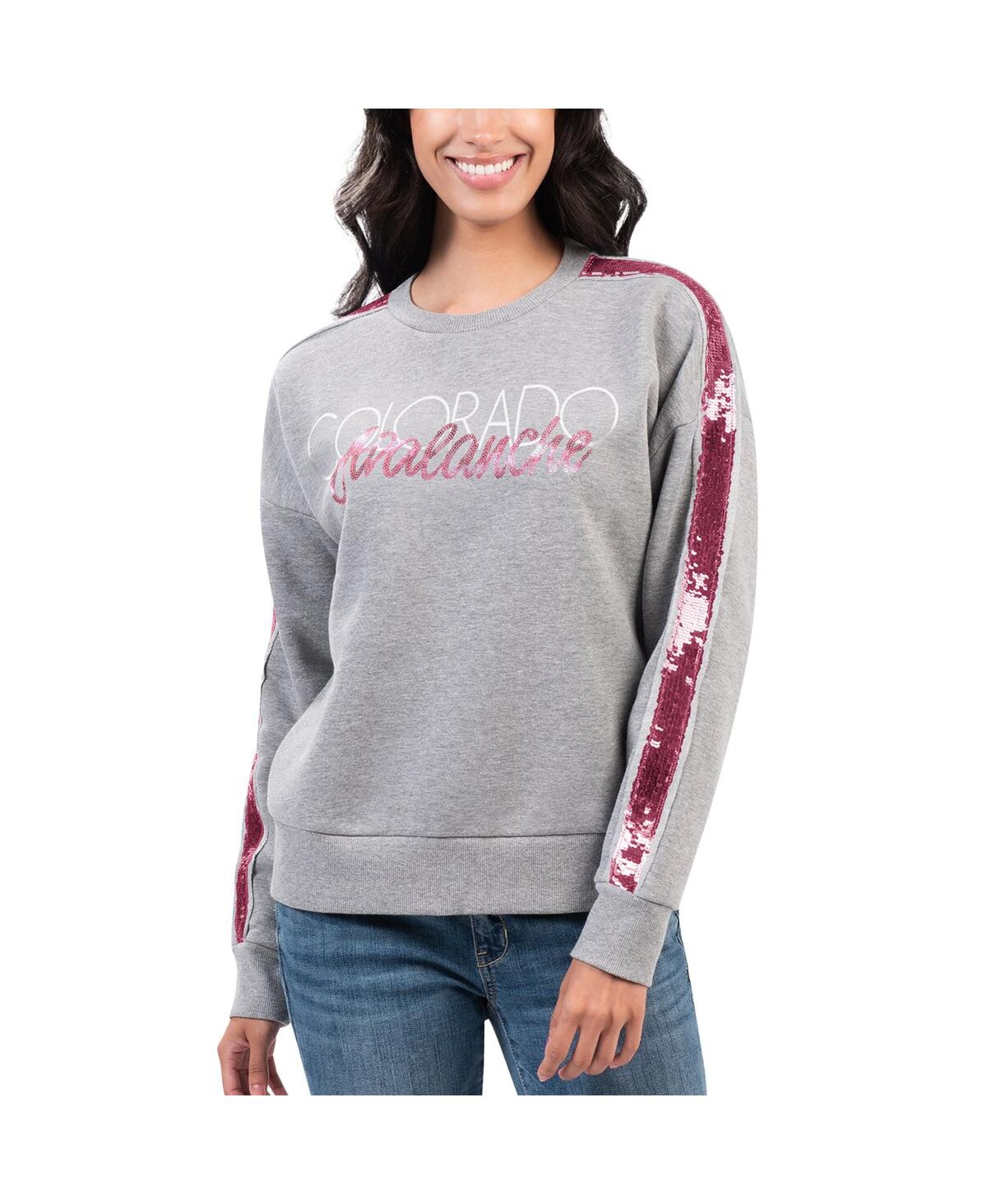 Shop G-iii 4her By Carl Banks Women's  Gray Colorado Avalanche Penalty Box Pullover Sweatshirt