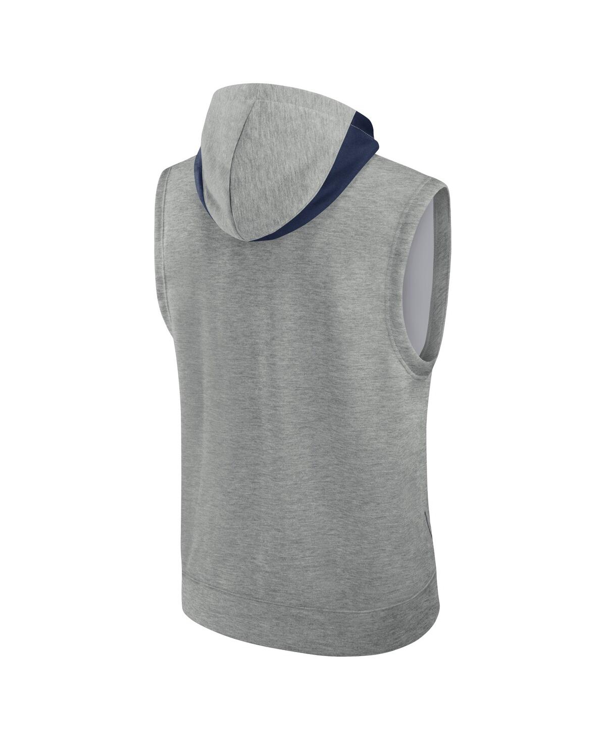 Men's NikeHouston Astros Authentic Collection Early Work Performance Sleeveless Pullover Hoodie - Heather Gray