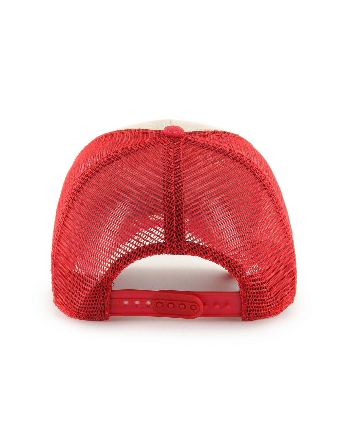 Men's ' Red Distressed Washington Nationals Breakout Mvp Trucker Adjustable  Hat