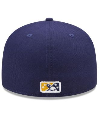 Men's Gold, Navy Montgomery Biscuits Marvel x Minor League 59FIFTY Fitted Hat