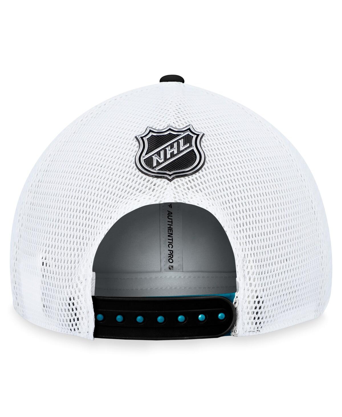 Fanatics Branded  Teal San Jose Sharks Authentic Pro Rink Trucker Adjustable Hat In Teal