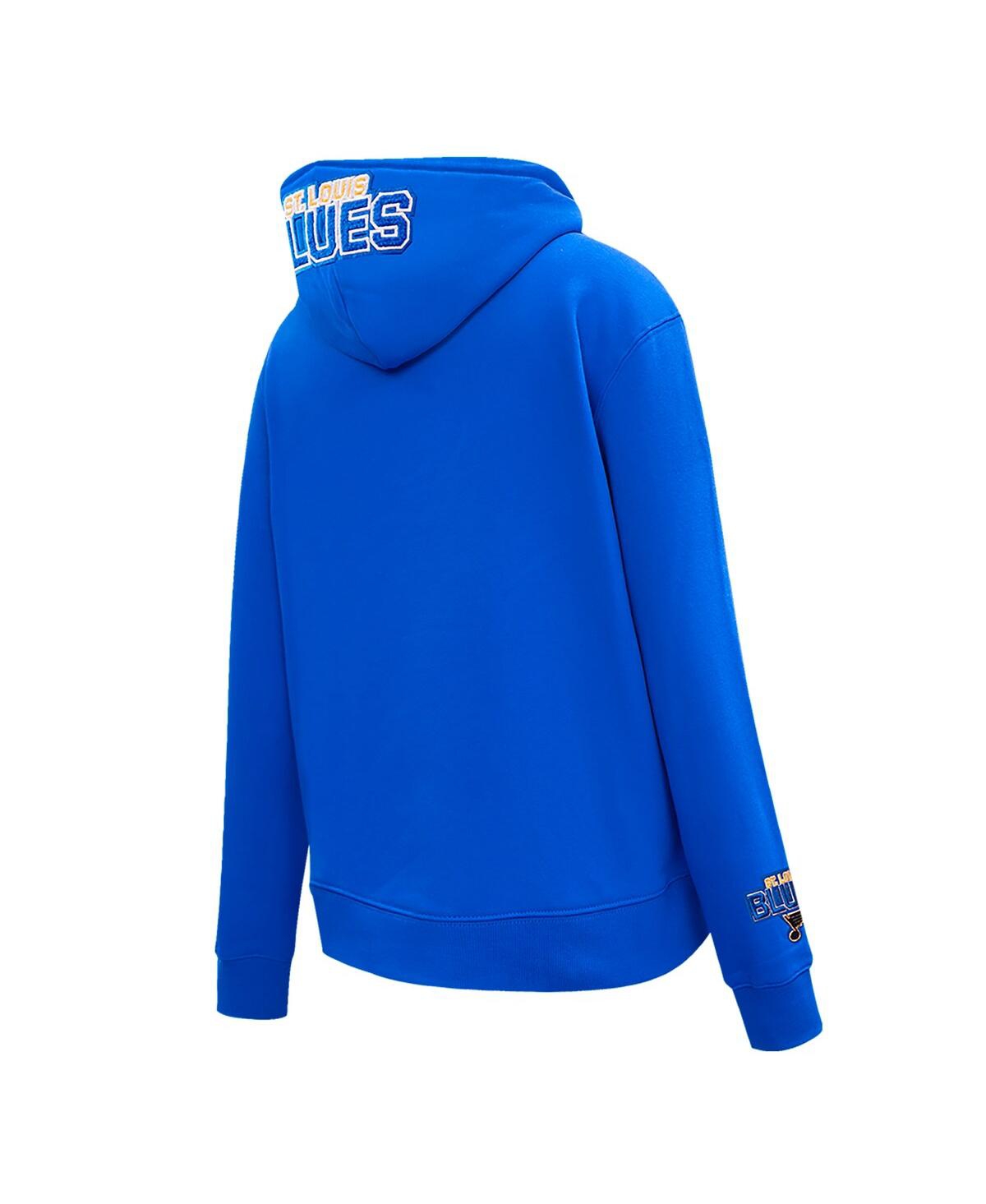 Women's Pro StandardSt. Louis Blues Classic Chenille Pullover Hoodie - Blue