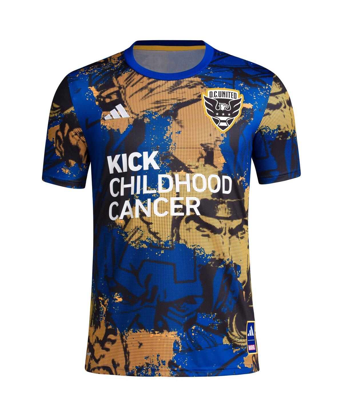 Men's adidasD.c. United 2023 Mls Works Kick Childhood Cancer x Marvel Pre-Match Top - Royal