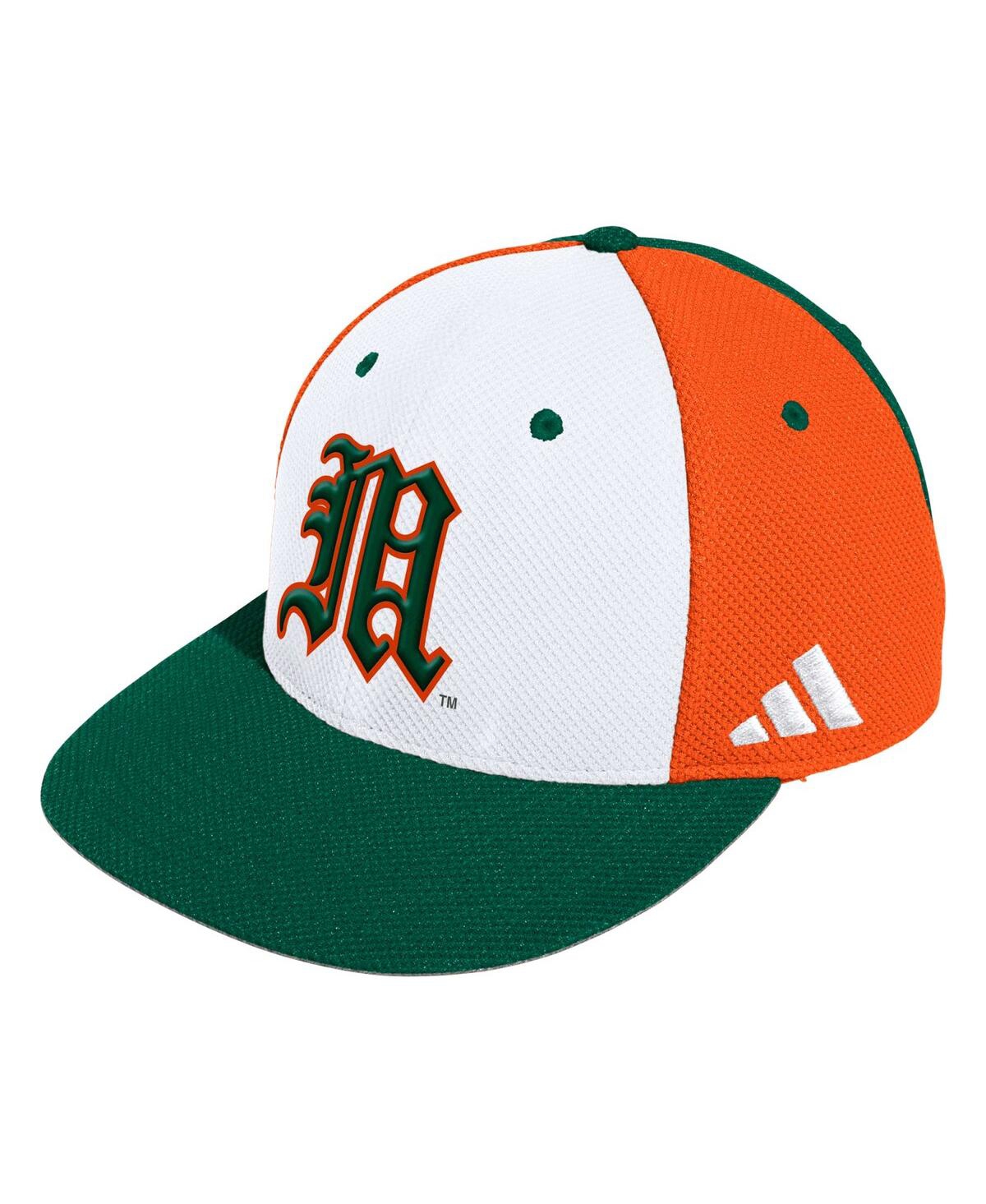 Shop Adidas Originals Men's Adidas White Miami Hurricanes On-field Baseball Fitted Hat