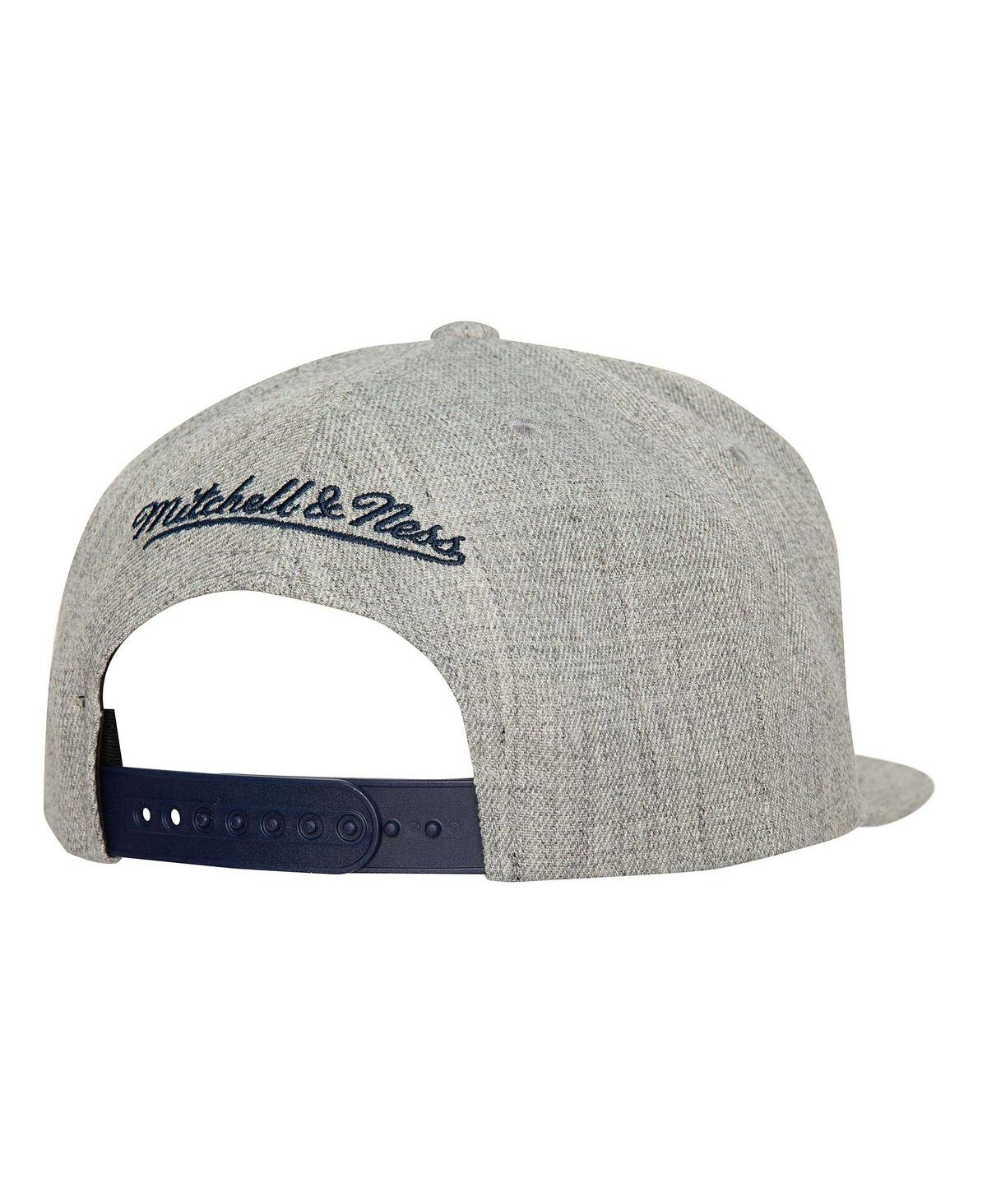 Shop Mitchell & Ness Men's  Heather Gray Denver Nuggets Hardwood Classics 2.0 Snapback Hat