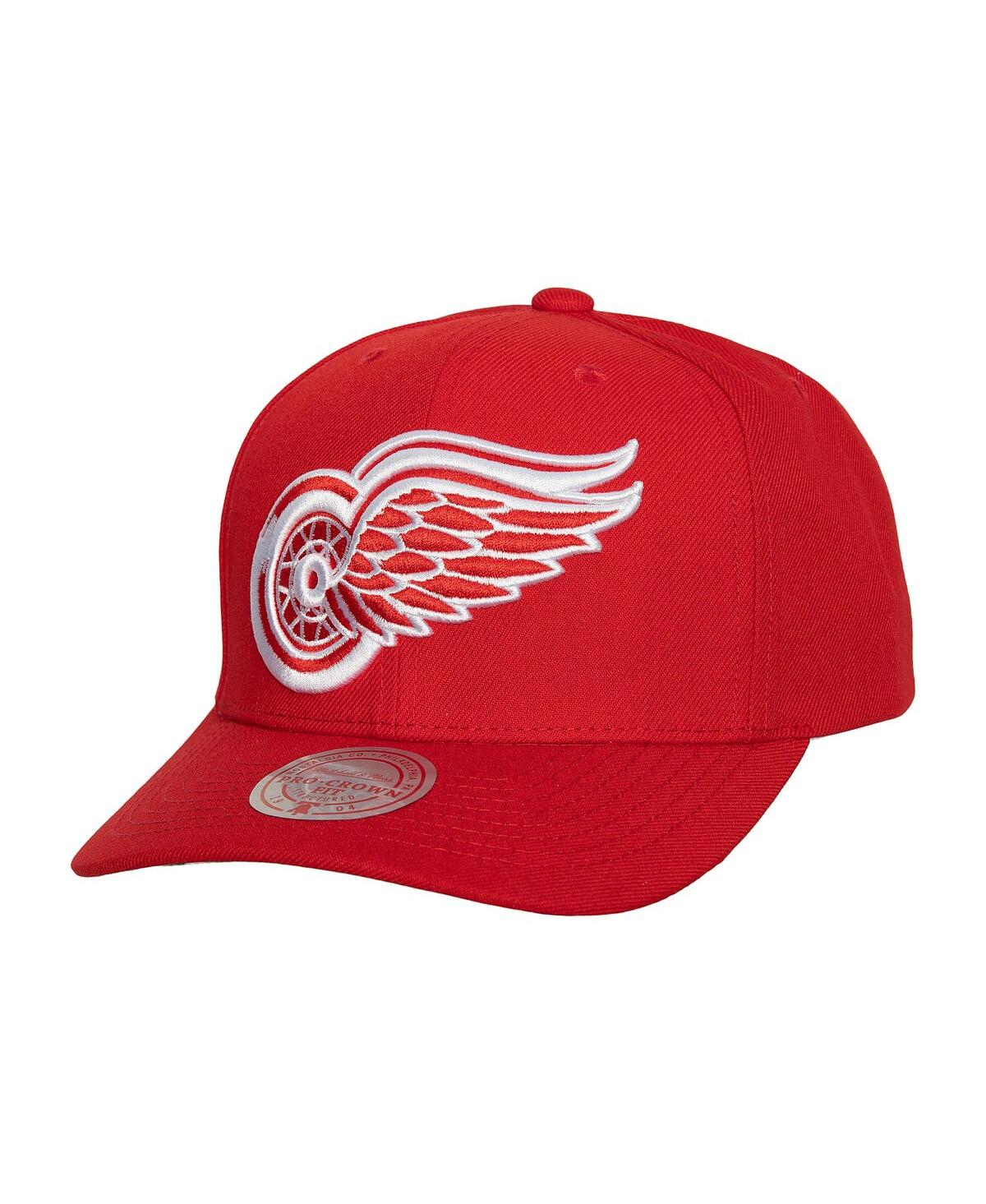 Mitchell & Ness Men's  Red Detroit Red Wings Team Ground Pro Adjustable Hat In Red