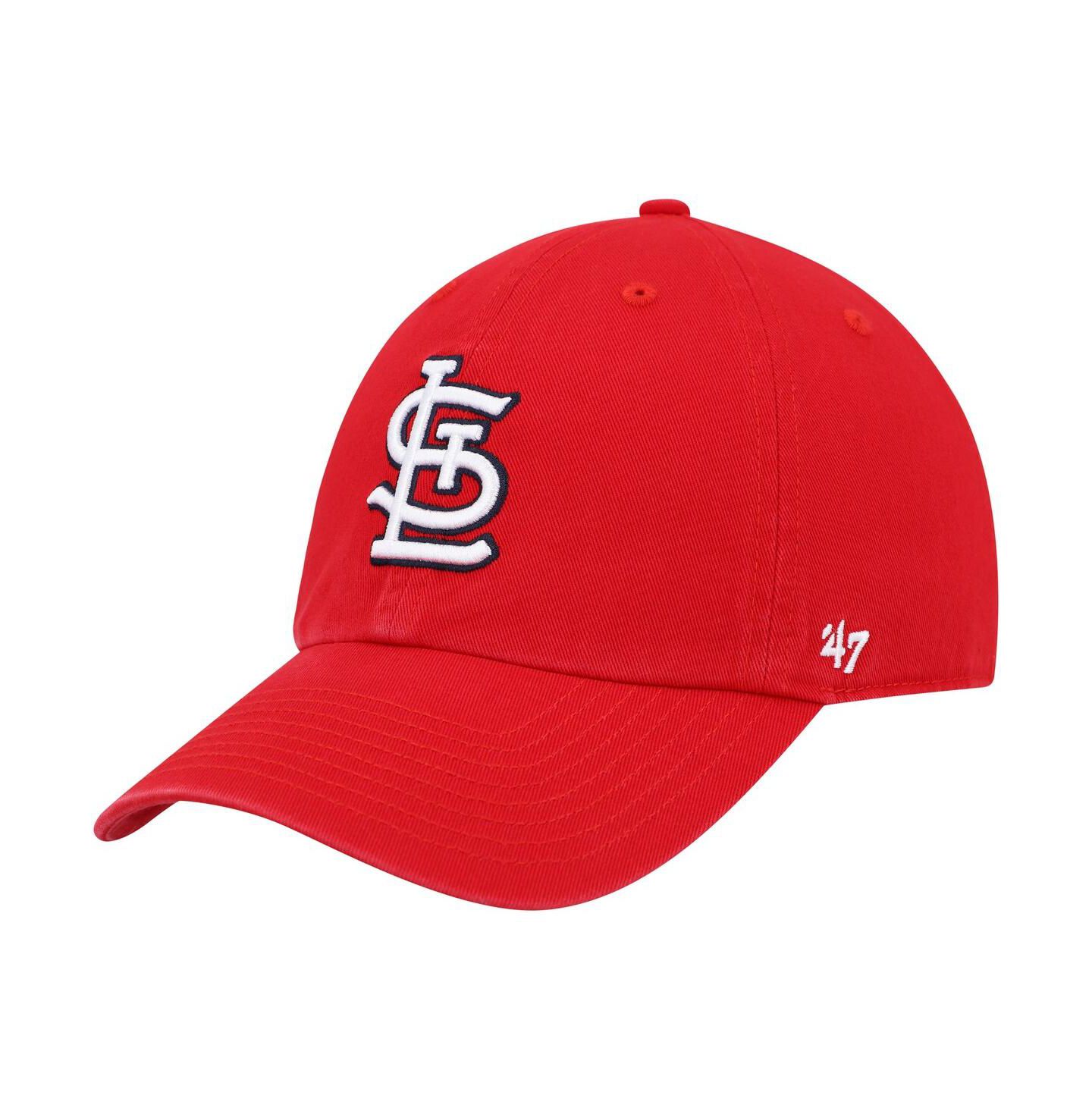 Мужская кепка '47 Brand Red St. Louis Cardinals Clean Up Adjustable Hat — фото 1
