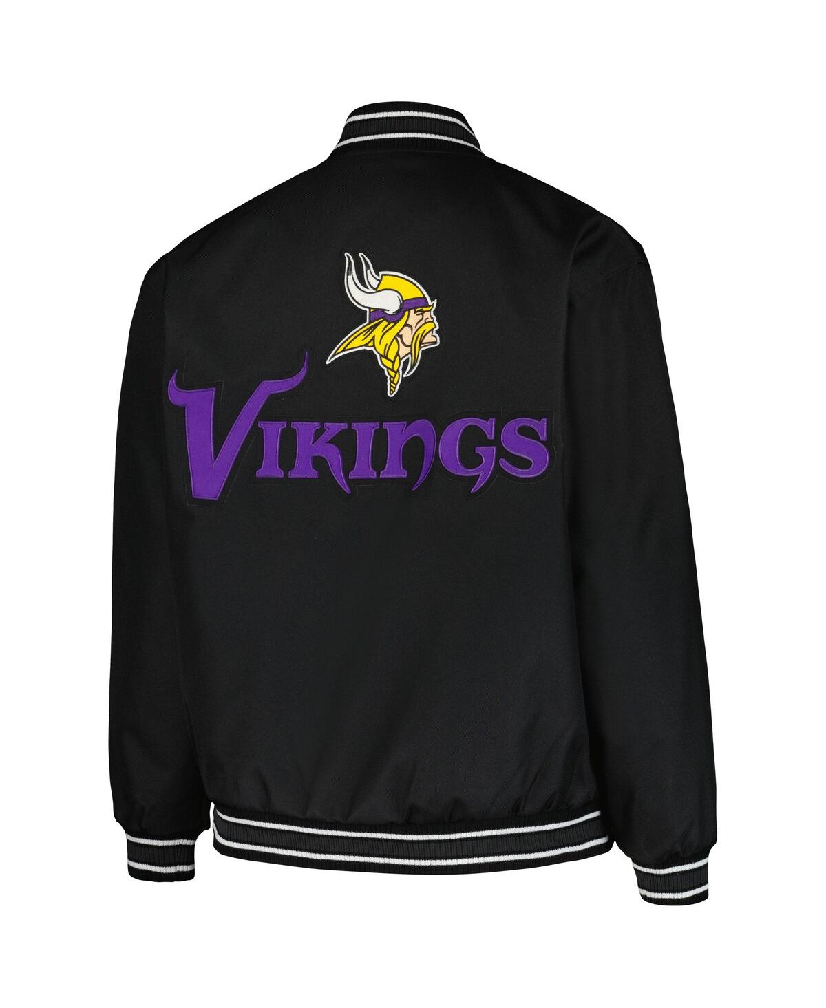Shop Jh Design Women's  Black Minnesota Vikings Plus Size Full-snap Jacket