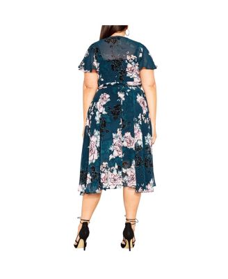 Plus Size Blossom Short Sleeve Dress