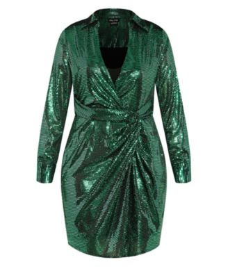 Plus Size Sequin Glow Dress