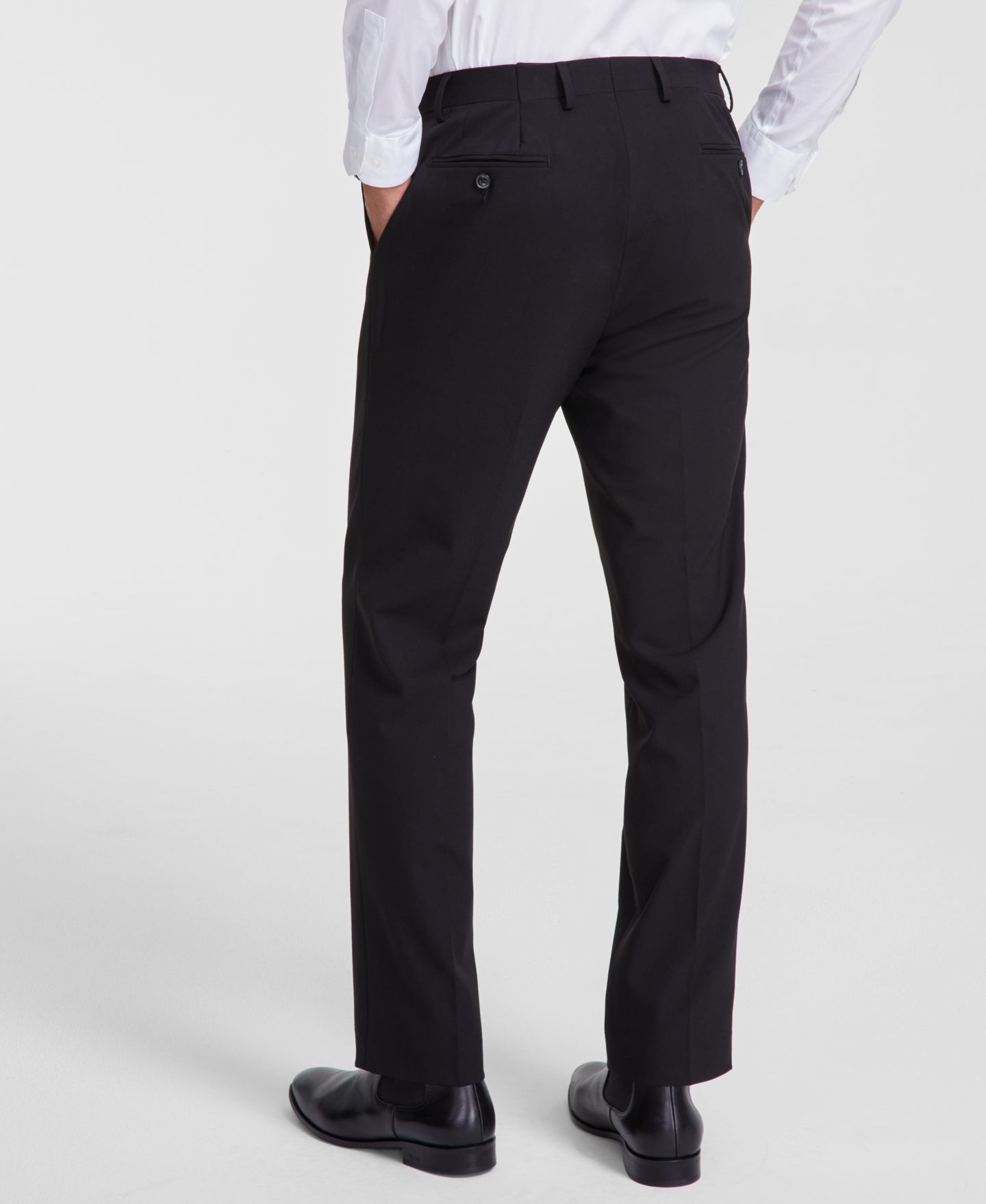 Мужские комплекты Perry Ellis Portfolio Modern-Fit Solid 2-Piece Suit, цвет: Чёрный — фото 8