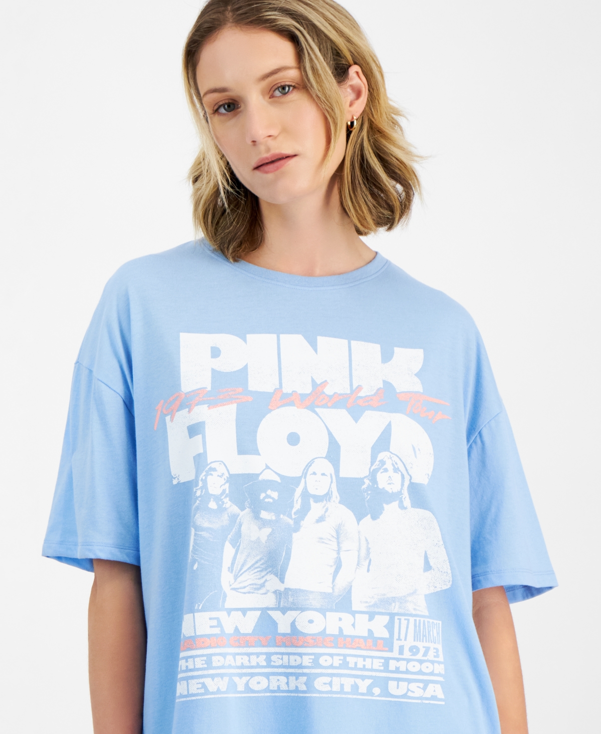 Shop Grayson Threads, The Label Juniors' Pink Floyd Graphic T-shirt In Blue