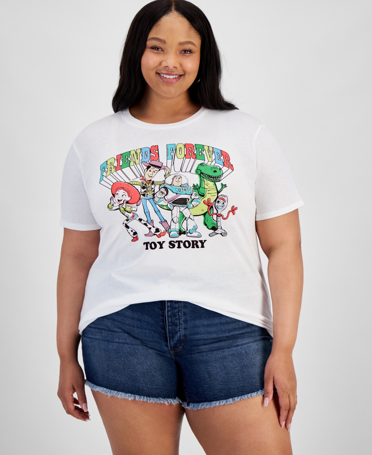 Shop Disney Trendy Plus Size Friends Forever Graphic T-shirt In White