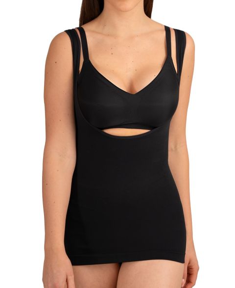 Женский топ Shapermint Essentials Open Bust Shaper 73001, цвет: Чёрный