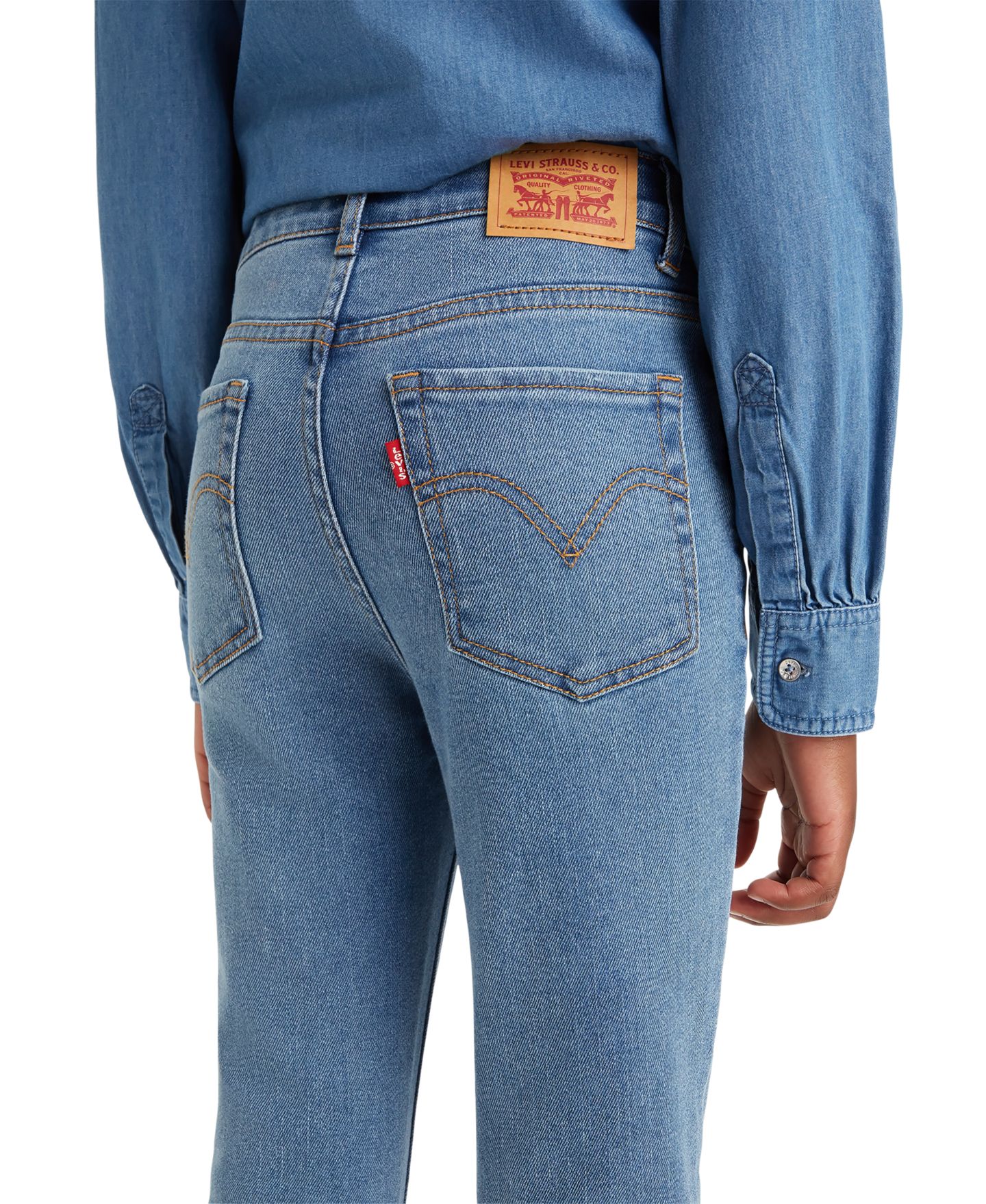 Джинсы Levi's 726 High-Rise Flare Jeans для девочек, цвет: Clean Getaway — фото 2