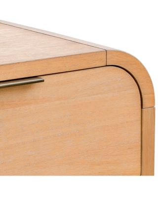 26" Wide Jameson Modern One Drawer Waterfall Nightstand