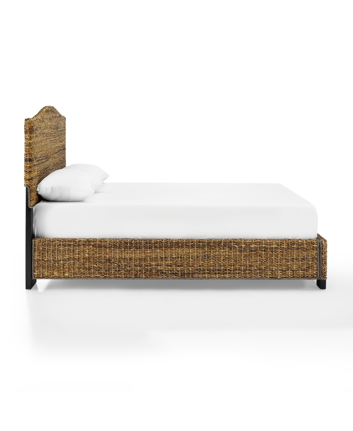 Crosley Serena King Banana Leaf Rattan Bed In Banana Leaf