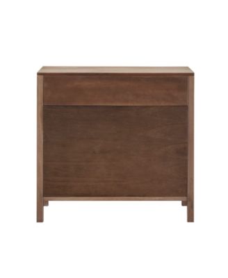 Palisades 36"W Coastal 1 Drawer and 2 Door Storage Accent Chest with Cane Webbing Detailing