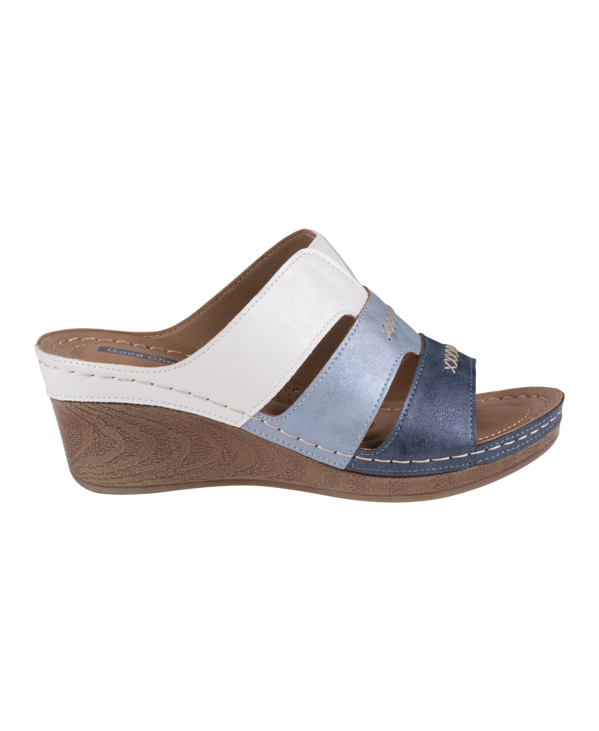 Gc Shoes Women's Delores Triple Band Wedge Sandals