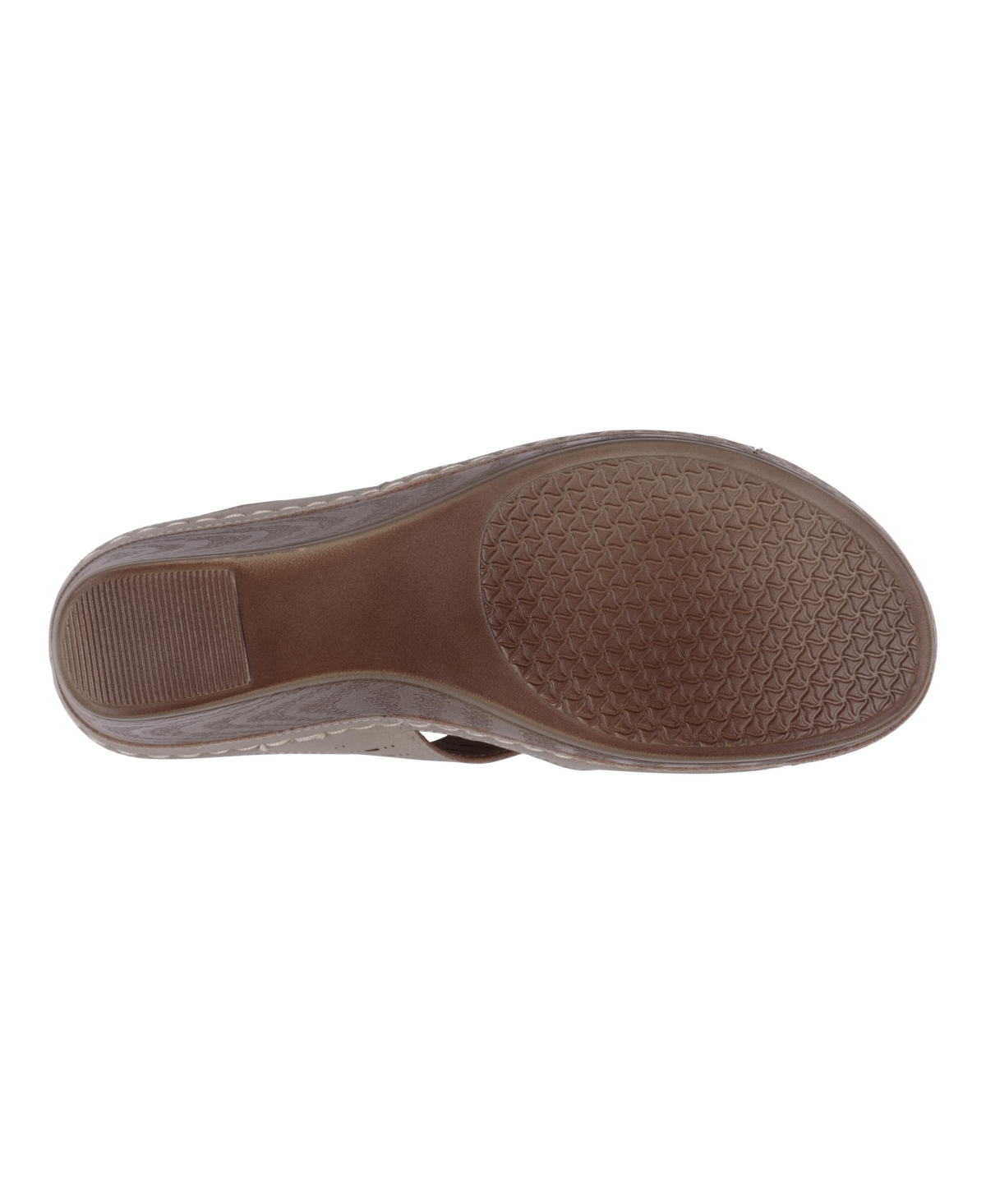 Gc Shoes Women's Lisette Flower Perforated Wedge Sandals