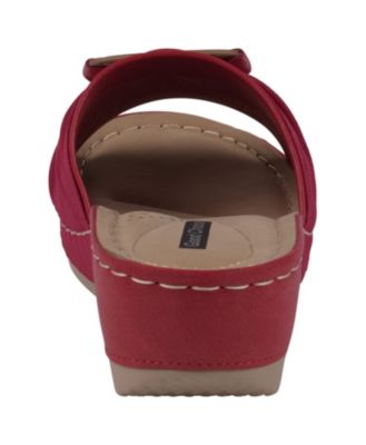 Women's Ellen Comfort Slip On Wedge Sandals