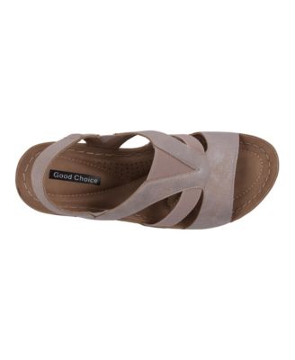 Women's Banks Cut Out Slingback Wedge Sandals