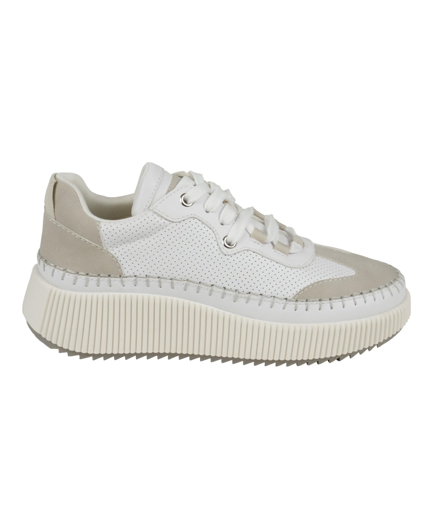 Женские кроссовки GC Shoes Madrid Lace Up, цвет: Бежевый / Белый — фото 2