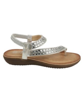 Women's Reille Jeweled Asymmetrical Flat Sandals