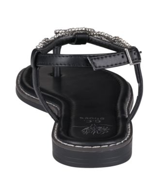 Women's Cali Embellished T Strap Flat Sandals
