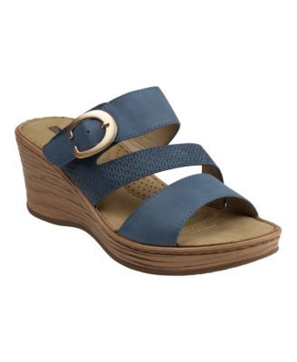 Women's Odalis Buckle Comfort Wedge Sandals