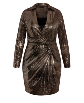 Plus Size Sequin Glow Dress
