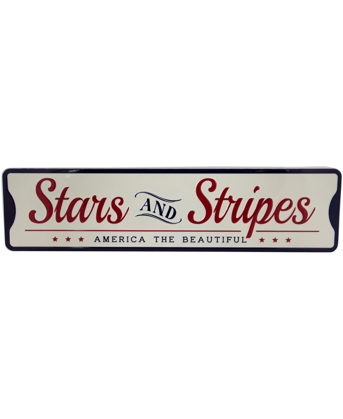 Northlight Stars And Stripes Americana Metal Wall Sign, 23.5" In Red