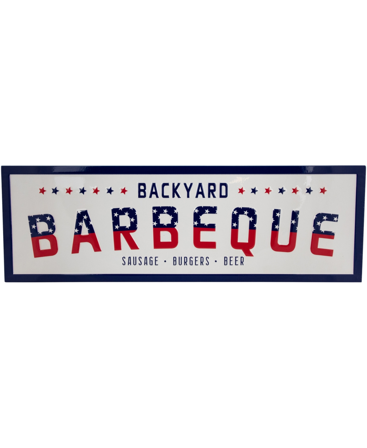 Northlight Backyard Barbeque Americana Metal Wall Sign, 23" In Red