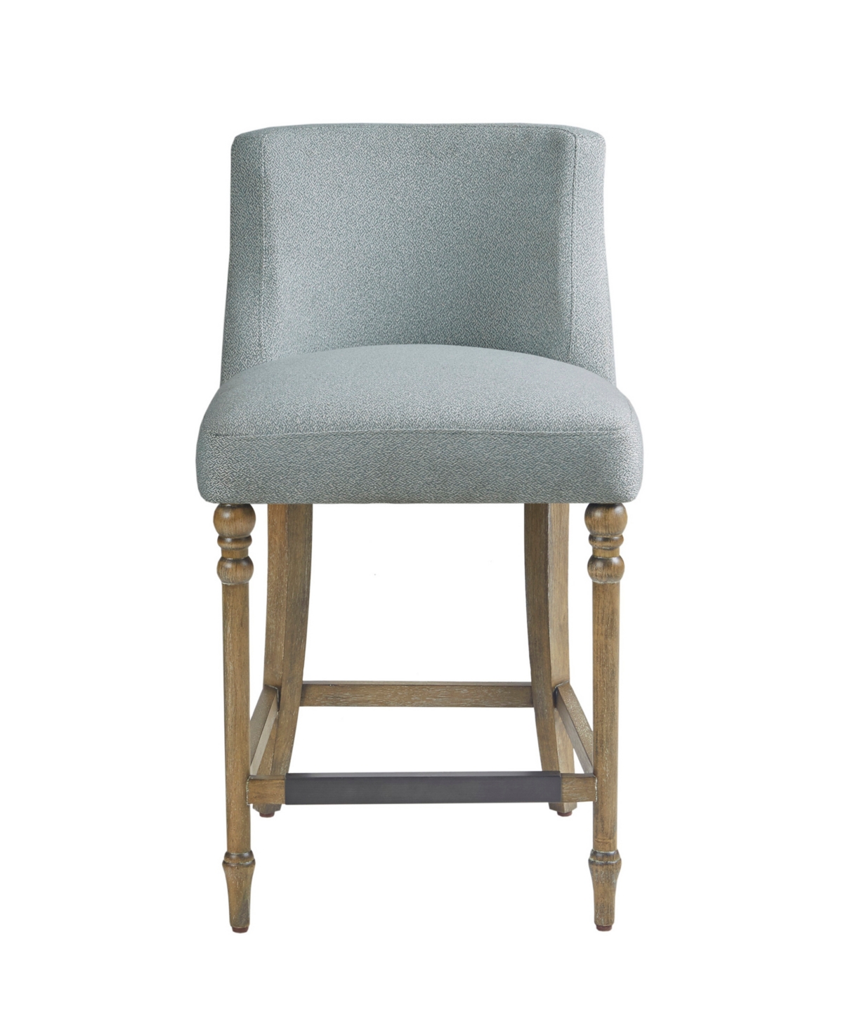 Shop Martha Stewart Collection Delaney 20" Wide Upholstered Counter Stool In Blue