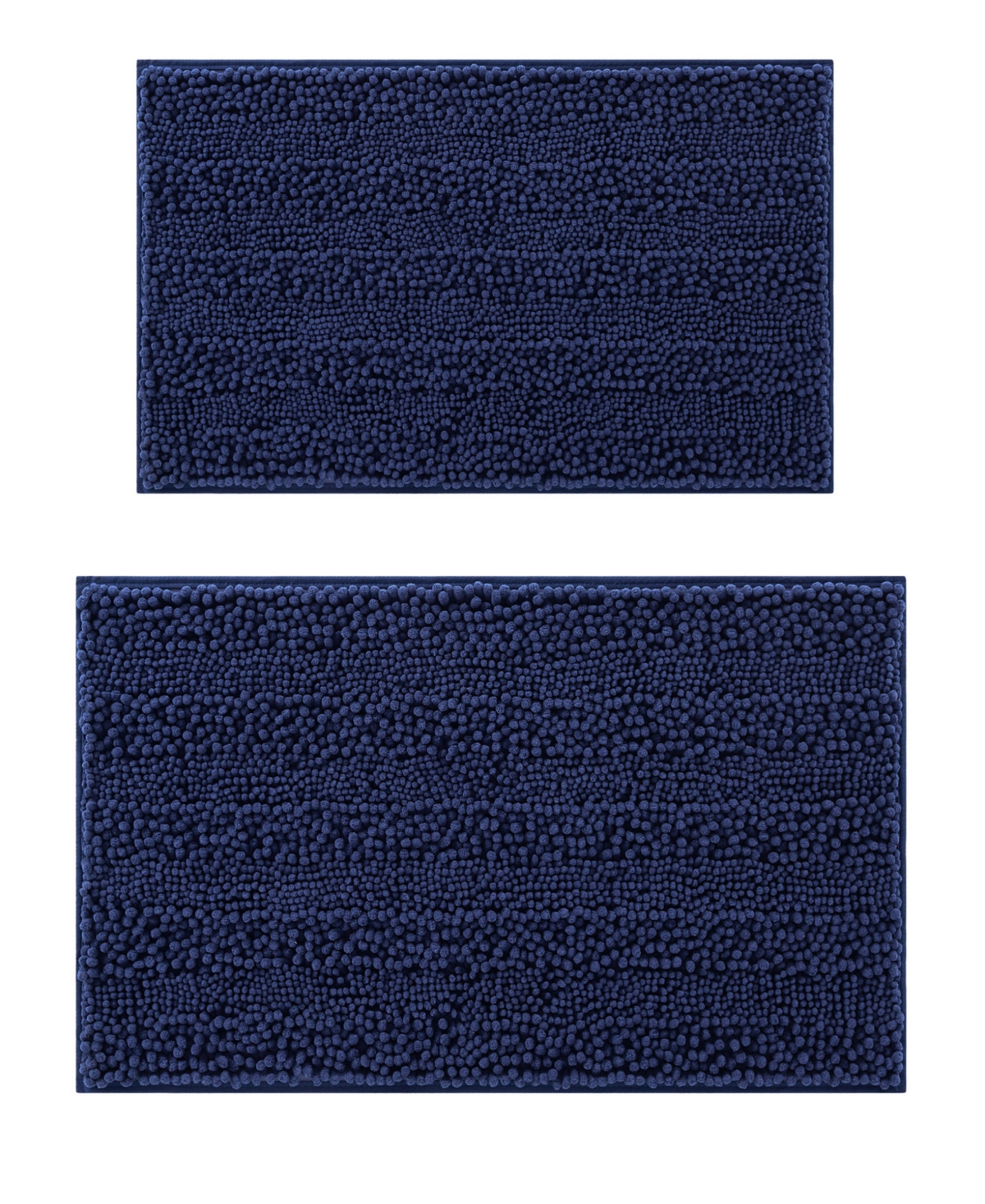Laura Ashley Astor Chenille 2-pc Bath Mat Set In Indigo
