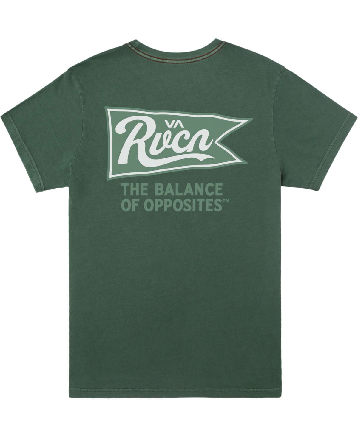 Shop Rvca Men's Pennantan Short Sleeve T-shirt In College Green