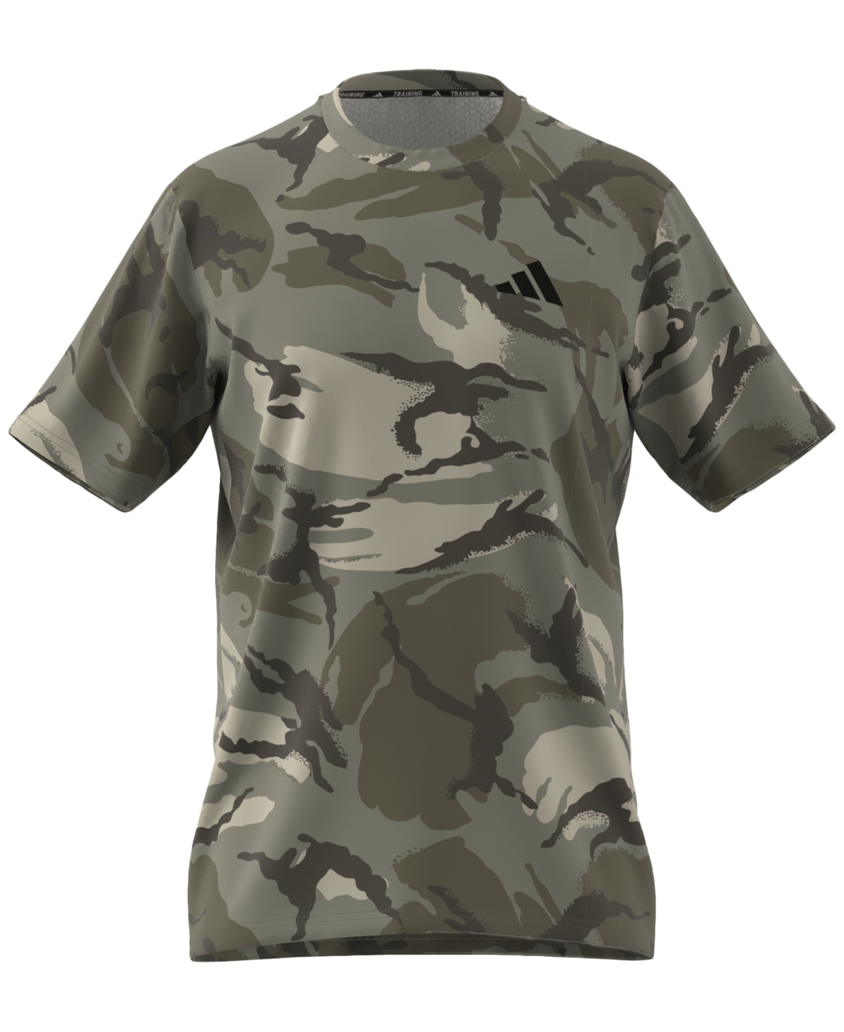 Shop Adidas Originals Men's Short Sleeve Crewneck Camo Print T-shirt In Putty,olive Combo