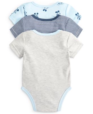 Baby Boys Mickey Mouse Bodysuits, Pack of 3
