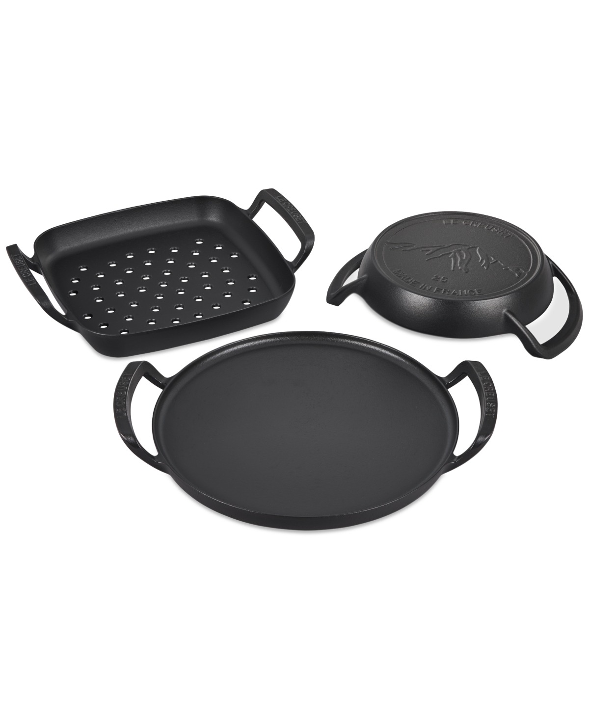 Le Creuset Alpine Outdoor Collection Enameled Cast Iron Square Grill Basket In Matte Blac