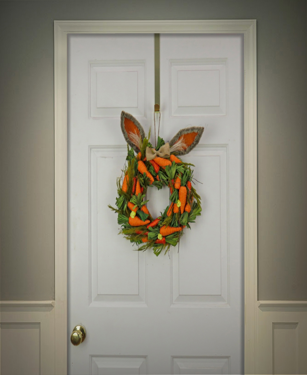 National Tree Company Carrots Wreath with Bunny Ears