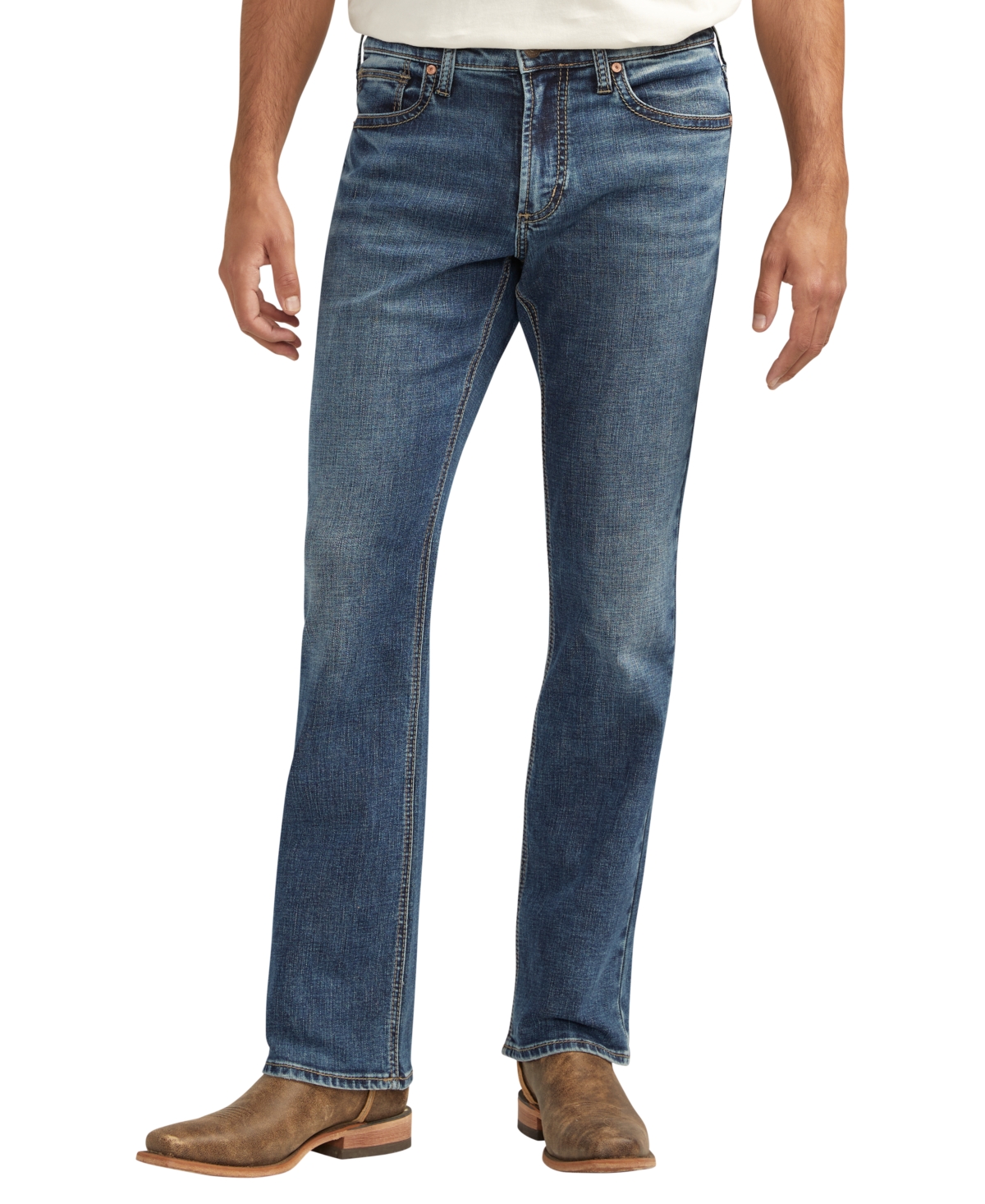 Shop Silver Jeans Co. Men's Jace Slim Fit Bootcut Jeans In Indigo